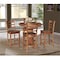 International Concepts 36 in. Solid Wood Round Top Pedestal Dining Table with 4 Counter Height Stools in Distressed Oak K42-36RT-23B-S6172-4 - alternate 2